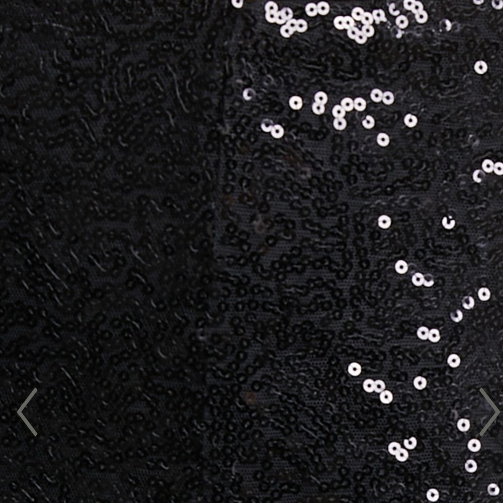 Showpo. black sequin crop jacket top tie front Size 10 - Picture 13 of 13